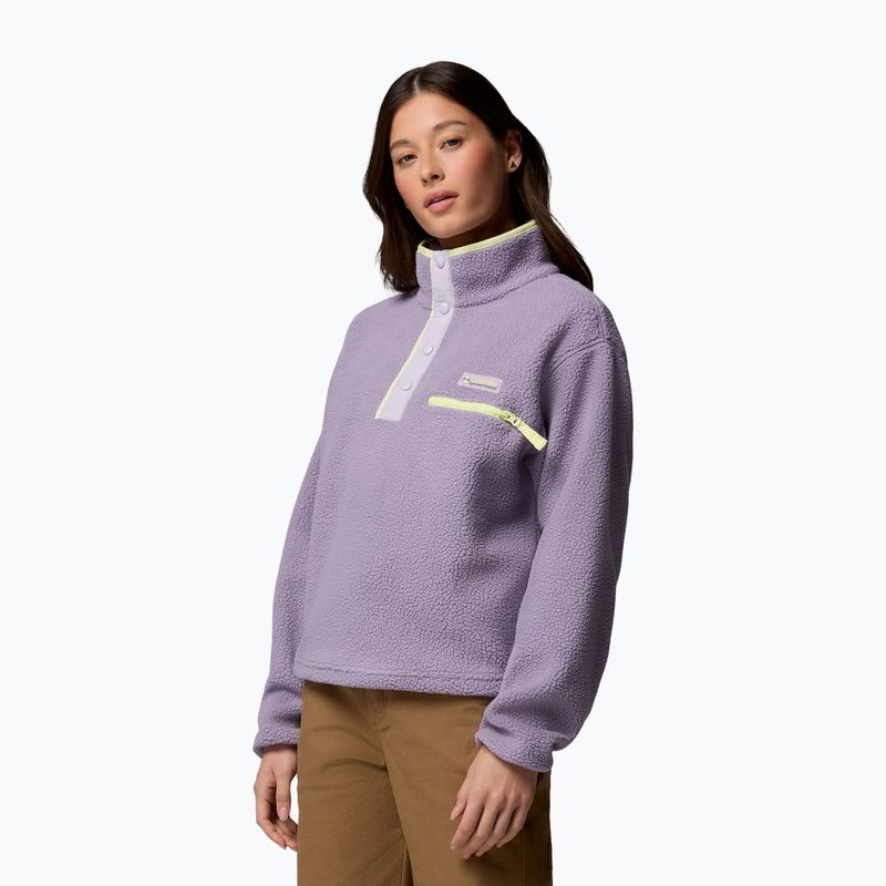 Кофта флісова жіноча Columbia Helvetia II Cropped Half Snap Fleece shale purple/lavender haze/citron haz 4