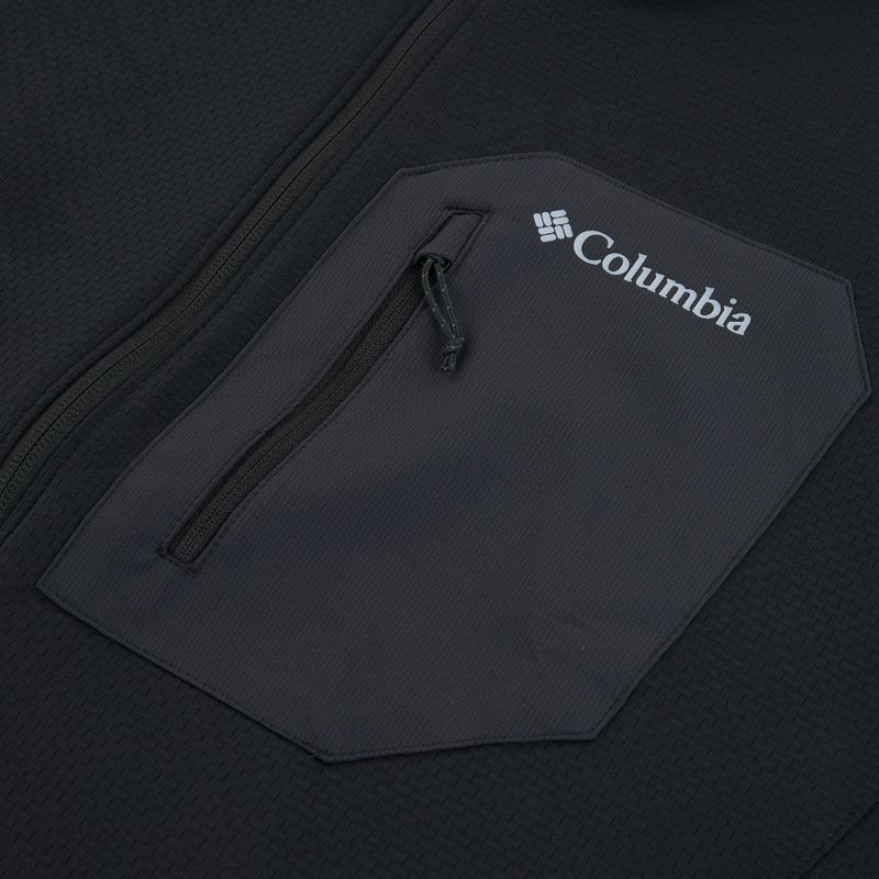 Кофта трекінгова чоловіча Columbia Tall Heights Hdd Grid Fleece Full Zip black 3