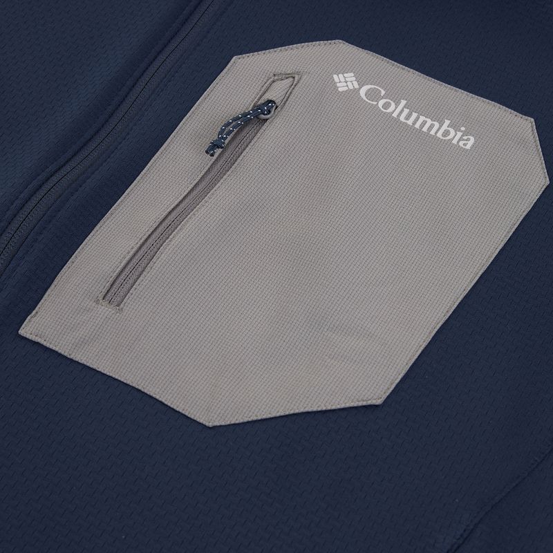 Кофта трекінгова чоловіча Columbia Tall Heights Hdd Grid Fleece Full Zip collegiate navy/city grey 3