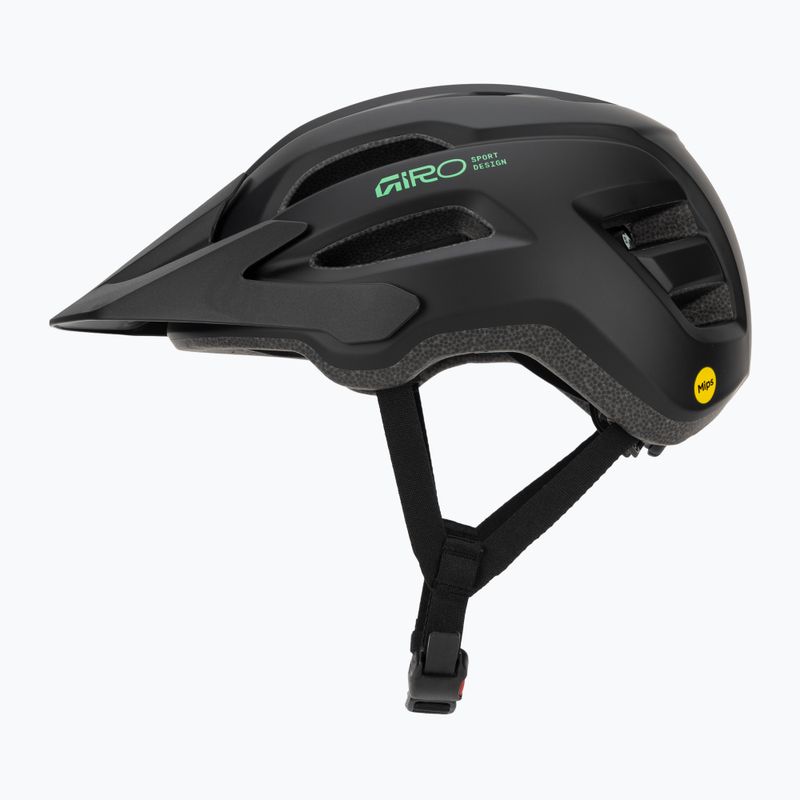 Шолом велосипедний дитячий Giro Fixture II MIPS matte black/vivid green 3