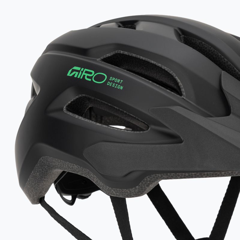 Шолом велосипедний дитячий Giro Fixture II MIPS matte black/vivid green 8