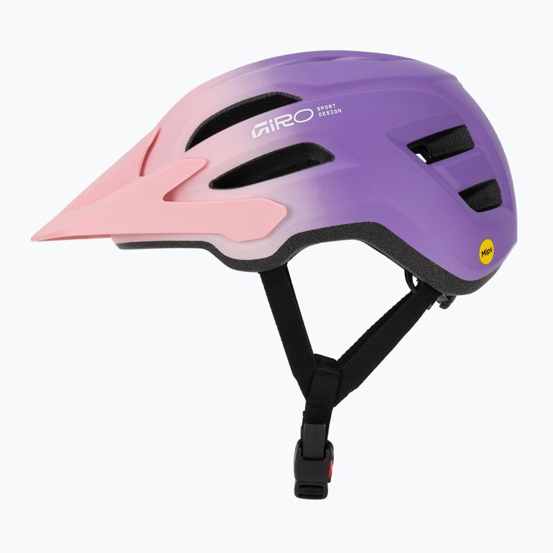 Шолом велосипедний дитячий Giro Fixture II MIPS matte light pink/purple fade 3