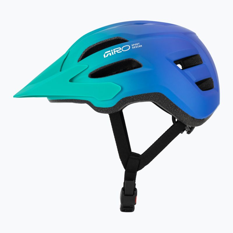 Шолом велосипедний дитячий Giro Fixture II matte aqua green/blue jewel fade 3