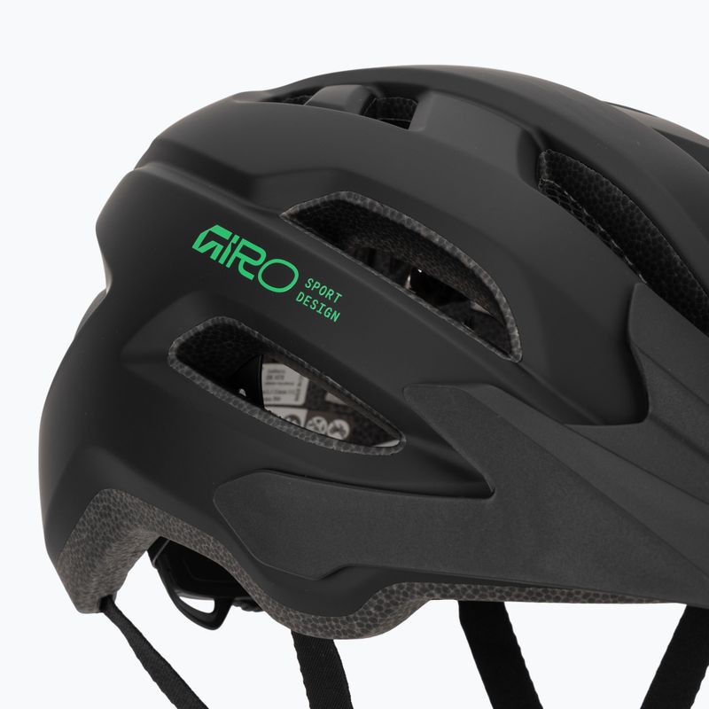 Шолом велосипедний дитячий Giro Fixture II matte black/vivid green 7