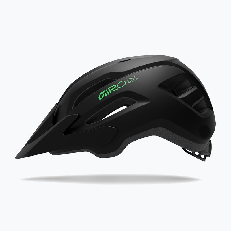 Шолом велосипедний дитячий Giro Fixture II matte black/vivid green 2