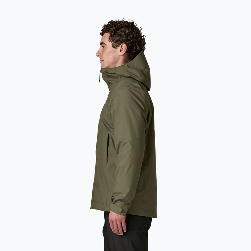 Куртка дощовик чоловіча Patagonia Insulated Boulder Fork Rain basin green 3