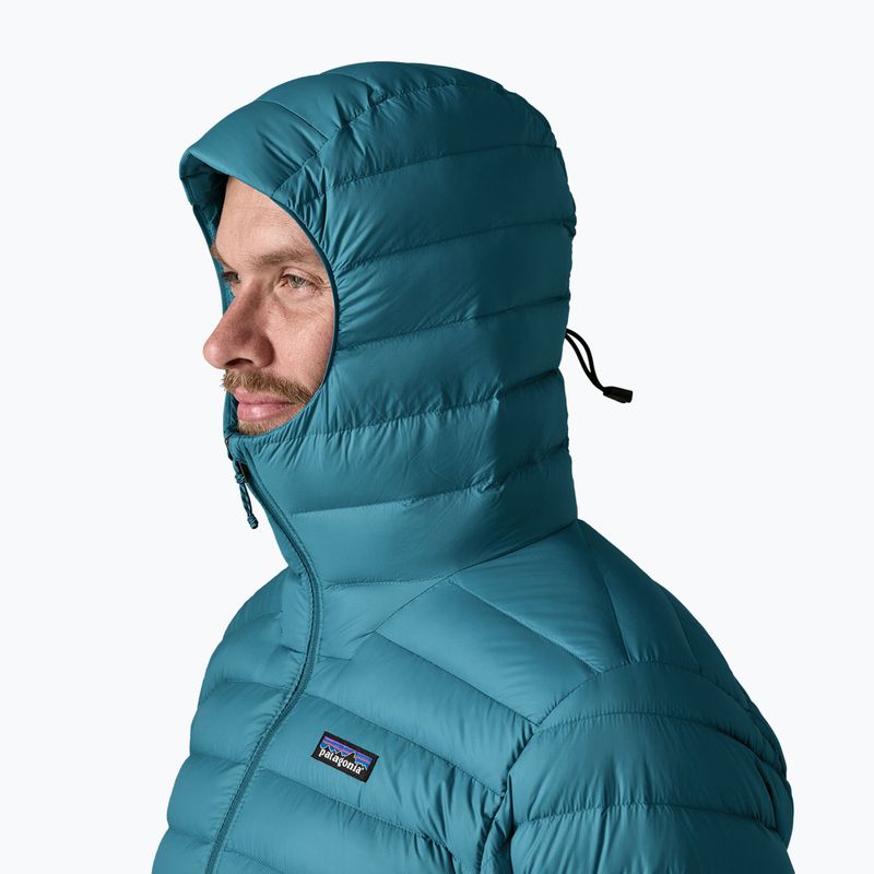 Пуховик чоловічий Patagonia Down Sweater Hoody glacial blue 5