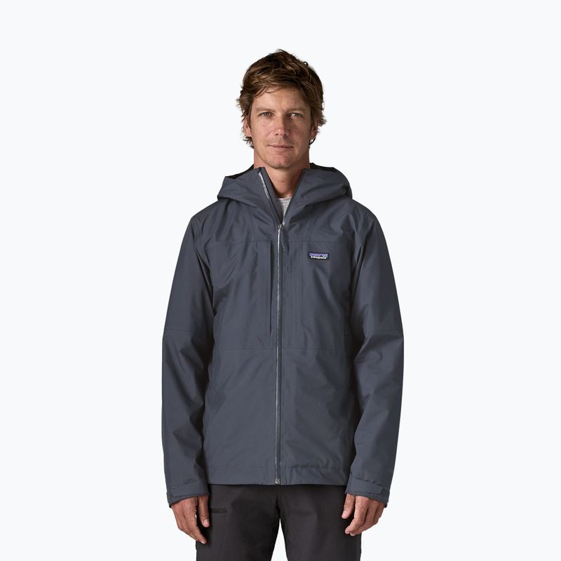Куртка дощовик чоловіча Patagonia Insulated Boulder Fork Rain smolder blue