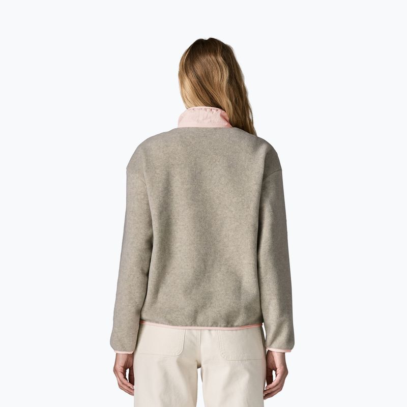 Кофта флісова жіноча Patagonia Synchilla oatmeal heather w/pink frost 2