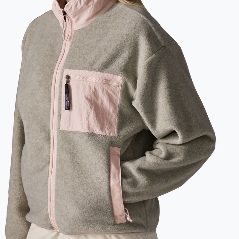 Кофта флісова жіноча Patagonia Synchilla oatmeal heather w/pink frost 4