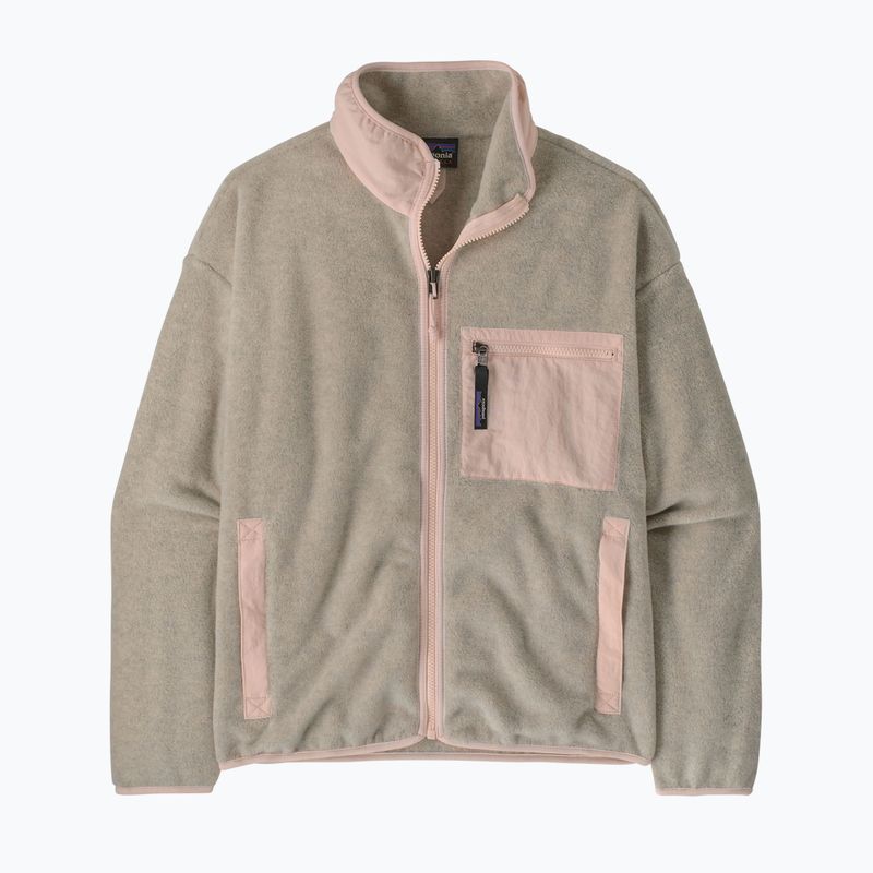 Кофта флісова жіноча Patagonia Synchilla oatmeal heather w/pink frost 5
