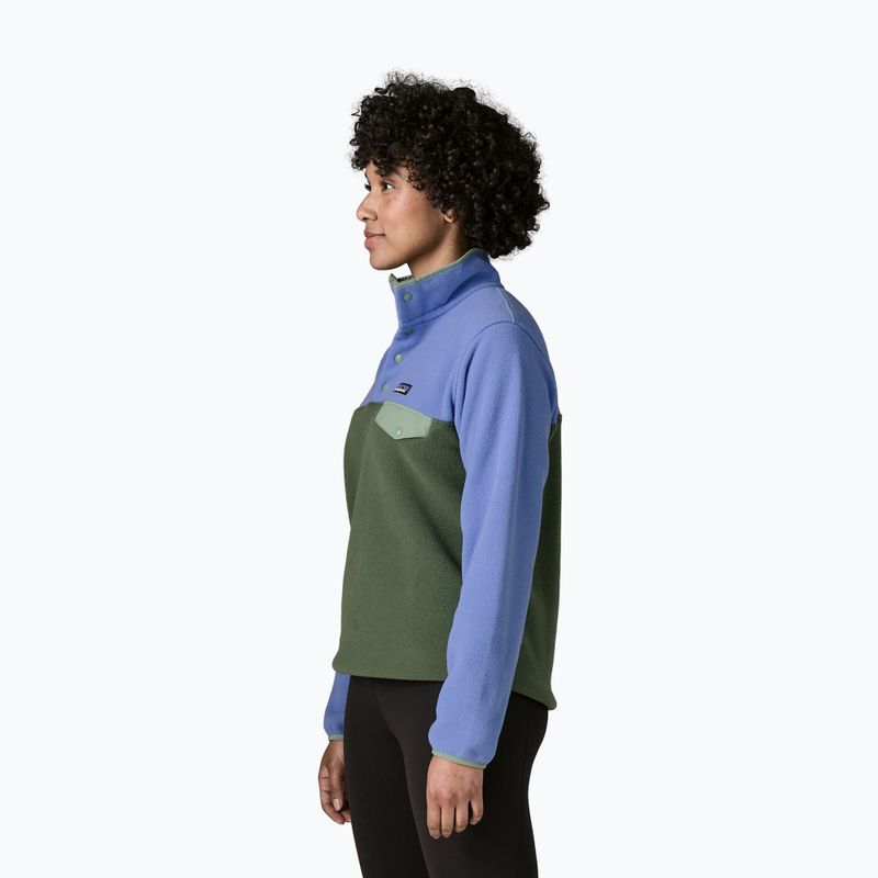 Кофта флісова жіноча Patagonia Lightweight Synchilla Snap-T Pullover canopy green 3