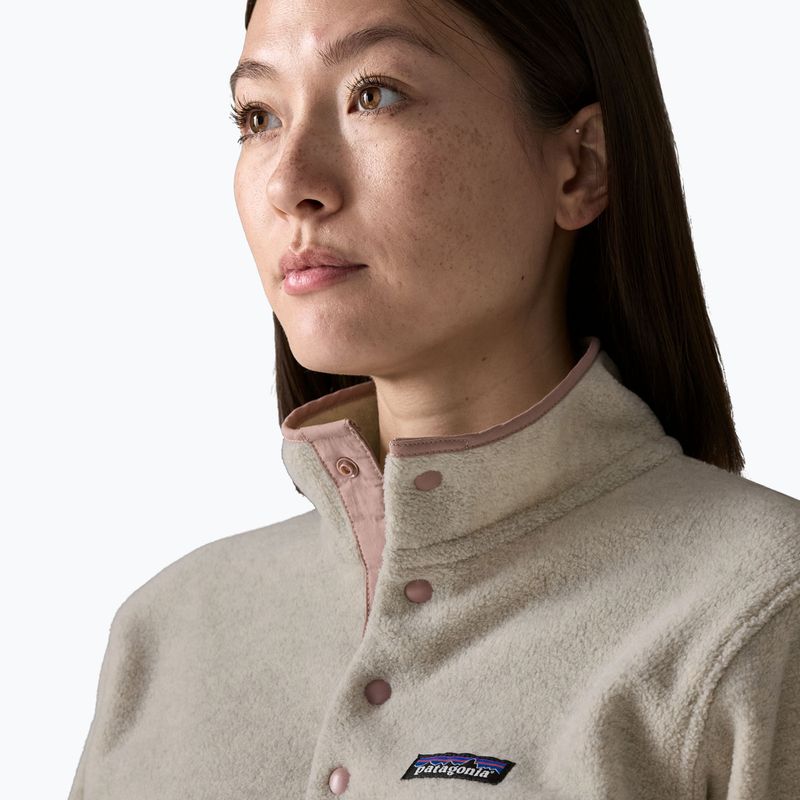 Кофта флісова жіноча Patagonia Lightweight Synchilla Snap-T Pullover oatmeal heather w/moonrise taupe 5