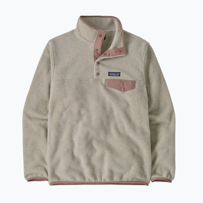Кофта флісова жіноча Patagonia Lightweight Synchilla Snap-T Pullover oatmeal heather w/moonrise taupe 7