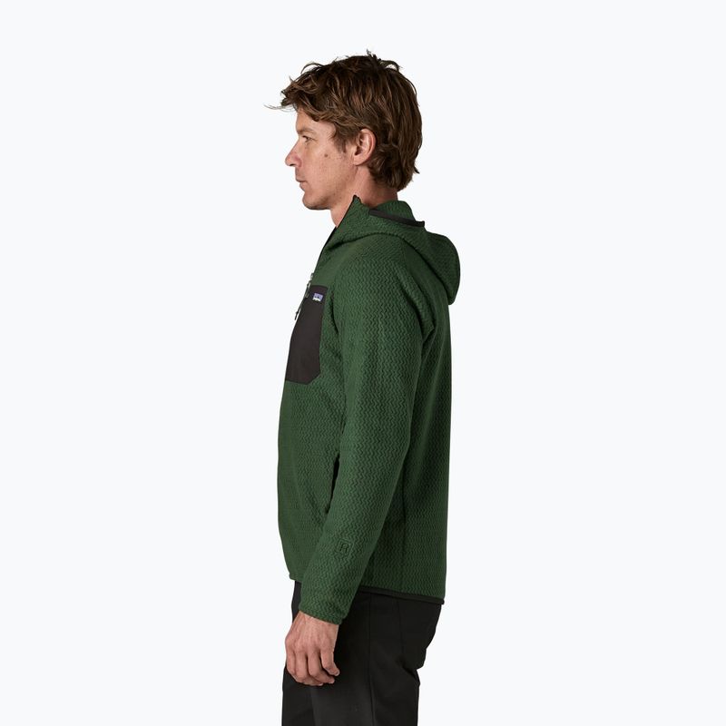 Кофта трекінгова чоловіча Patagonia R1 Air Full-Zip Hoody treeline green 3