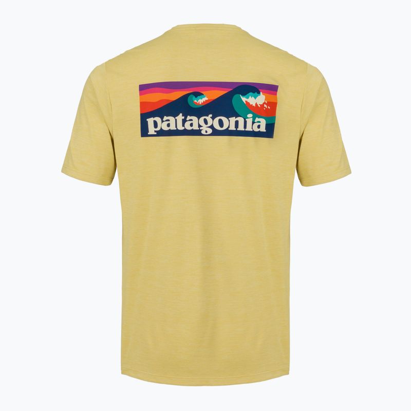 Футболка чоловіча Patagonia Capilene Cool Daily Boardshort Logo limestone yellow - light limestone yellow x-dye 2