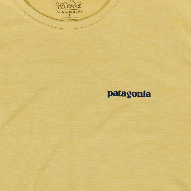 Футболка чоловіча Patagonia Capilene Cool Daily Boardshort Logo limestone yellow - light limestone yellow x-dye 3