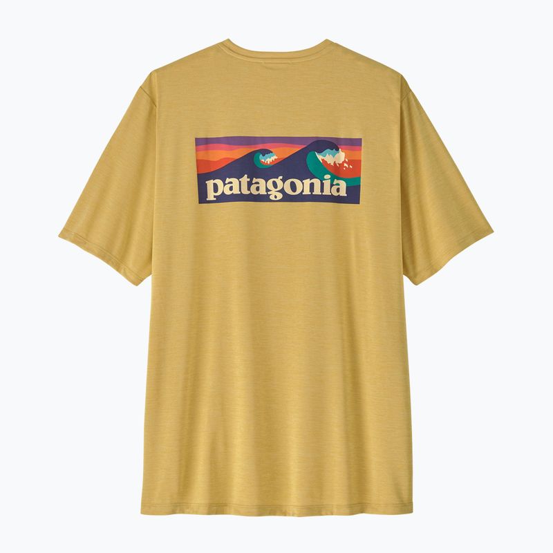 Футболка чоловіча Patagonia Capilene Cool Daily Boardshort Logo limestone yellow - light limestone yellow x-dye 2