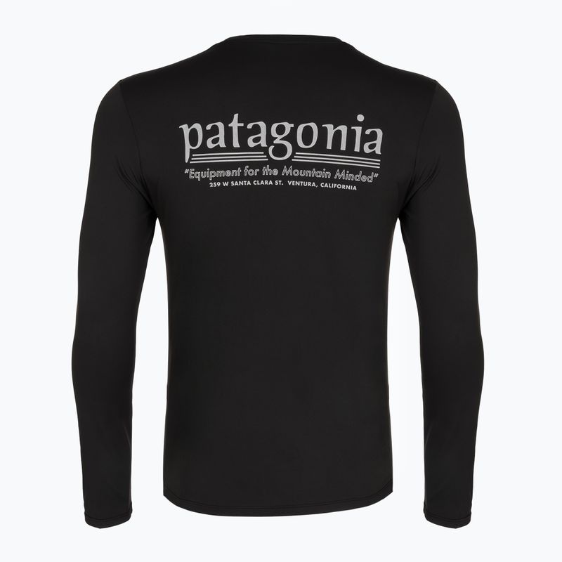 Лонгслів трекінговий чоловічий Patagonia Cap Cool Daily Hut Tripper LS black 2