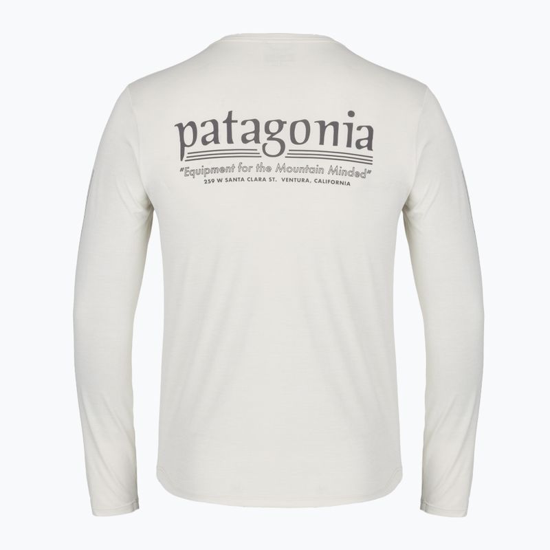 Лонгслів трекінговий чоловічий Patagonia Cap Cool Daily Hut Tripper LS dyno white 2