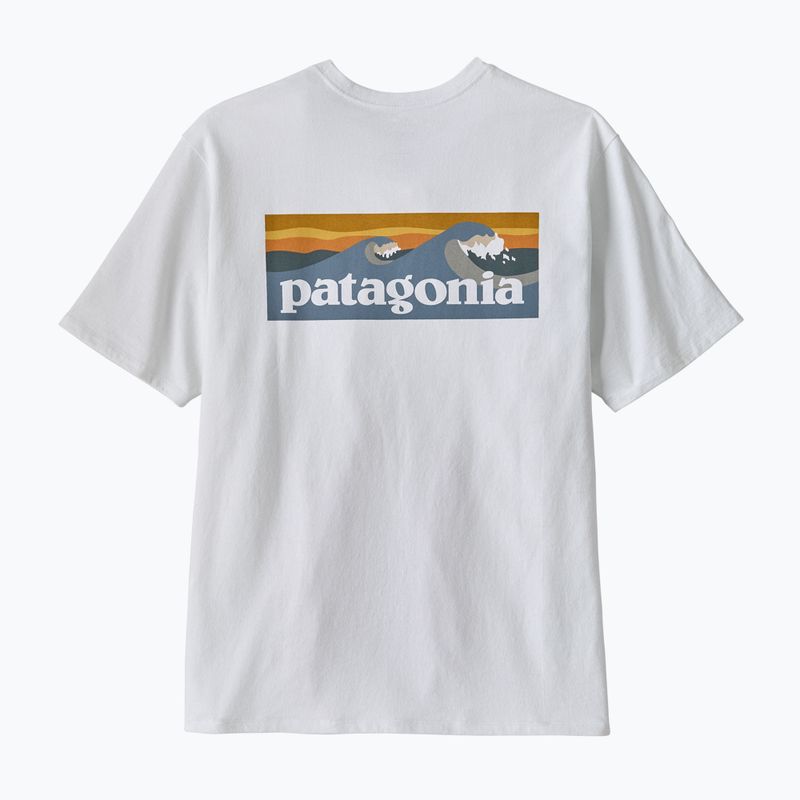 Футболка чоловіча Patagonia Boardshort Logo Pocket Responsibili fiber white 2