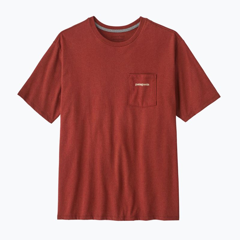 Футболка чоловіча Patagonia Boardshort Logo Pocket Responsibili rusty red