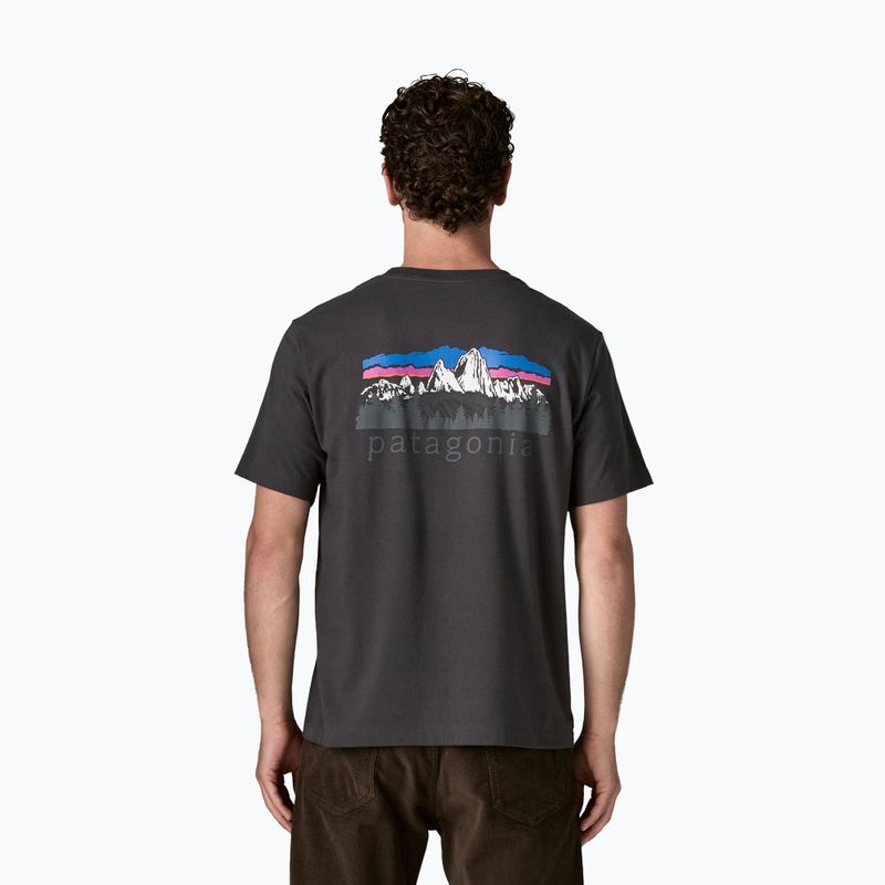 Футболка чоловіча Patagonia Fitz Roy Foothills ink black 2