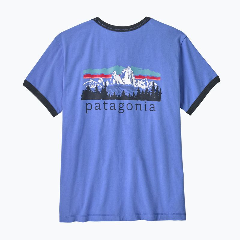 Футболка жіноча Patagonia Fitz Roy Foothills Ringer Tee diver blue 2