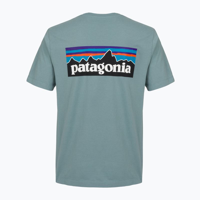 Футболка чоловіча Patagonia P-6 Logo blue sage 2