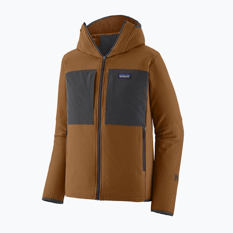 Кофта трекінгова чоловіча Patagonia R2 TechFace Hoody deer brown 2