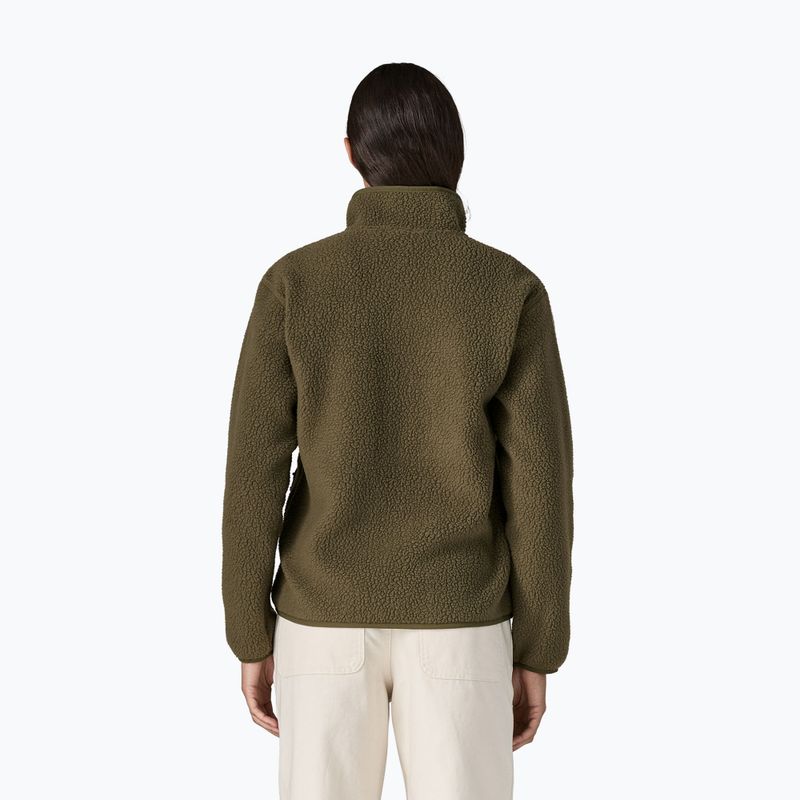Кофта флісова жіноча Patagonia Retro Pile Marsupial basin green 2