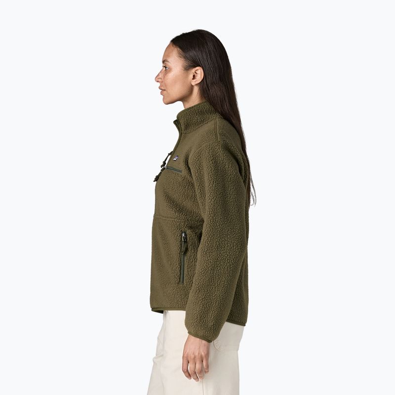 Кофта флісова жіноча Patagonia Retro Pile Marsupial basin green 3