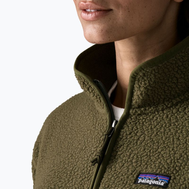 Кофта флісова жіноча Patagonia Retro Pile Marsupial basin green 4