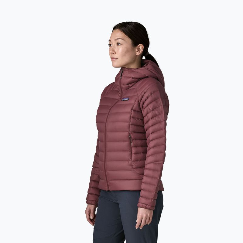 Пуховик жіночий Patagonia Down Sweater Hoody dark ruby 4