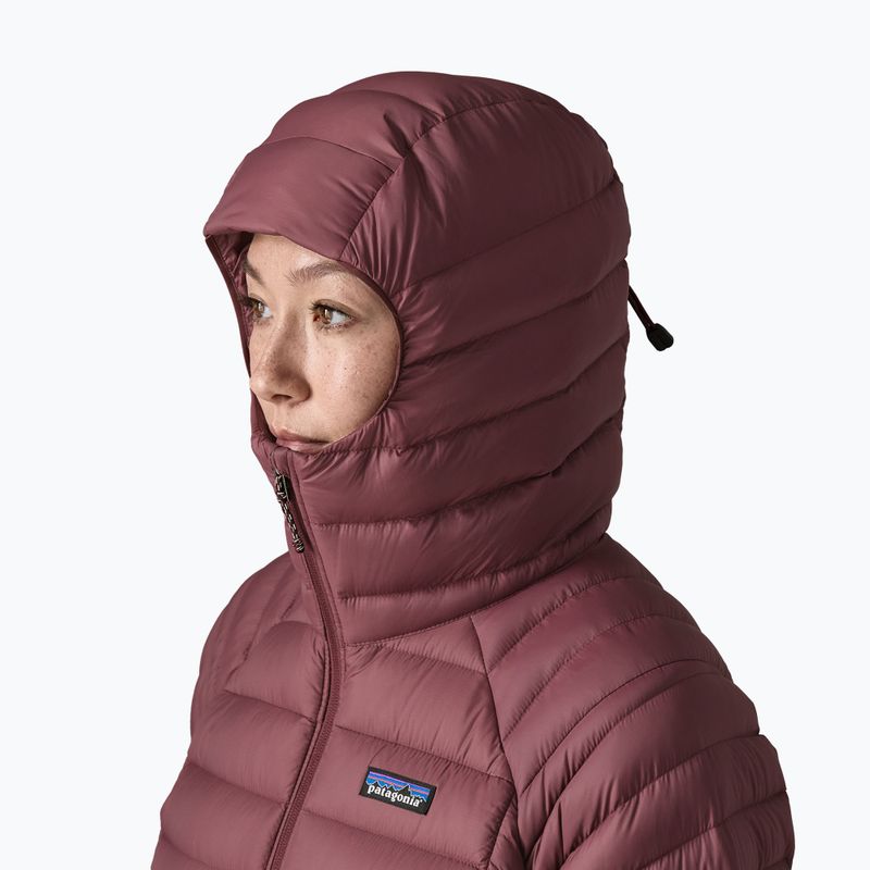 Пуховик жіночий Patagonia Down Sweater Hoody dark ruby 5