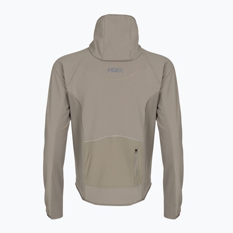Куртка для бігу чоловіча HOKA Sky Glow Half Zip pebble grey 2