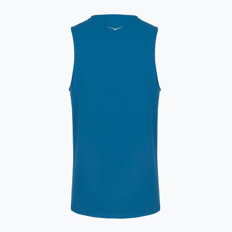 Футболка для бігу чоловіча HOKA EveryRun Tank night glow blue 2