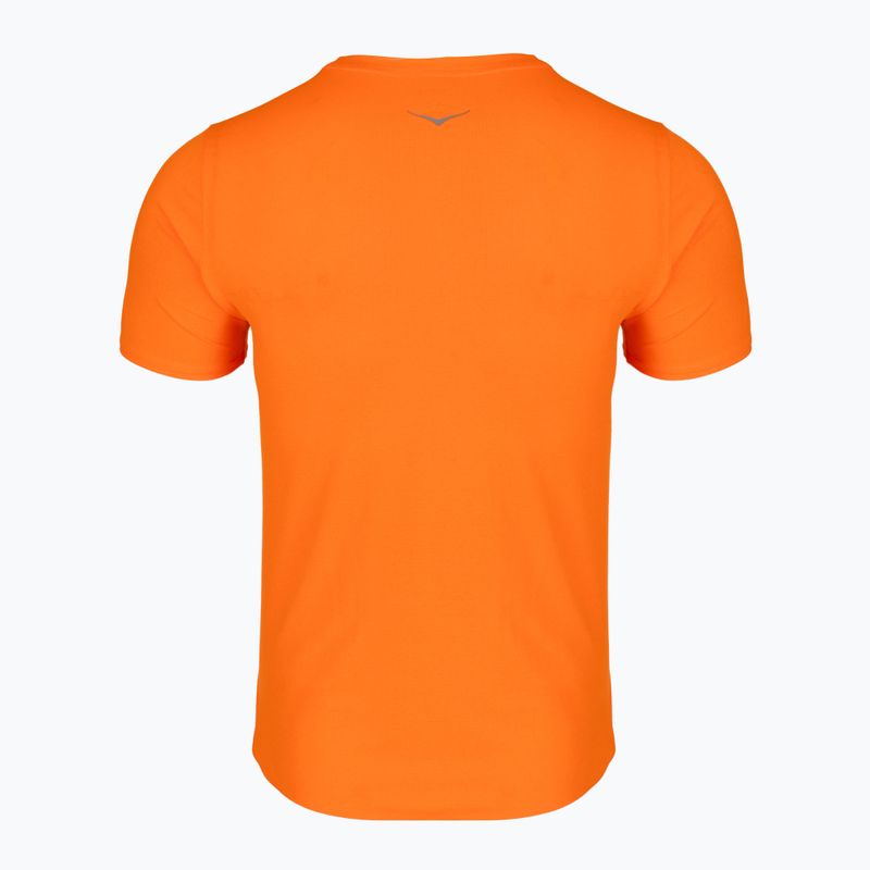 Футболка для бігу чоловіча HOKA EveryRun Short Sleeve electric tangerine 2