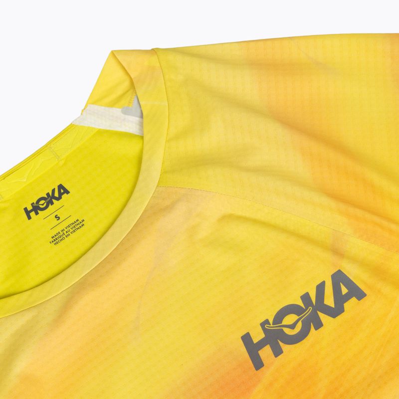 Футболка для бігу чоловіча HOKA Race Day Short Sleeve TR PRT hoka citrus print 3