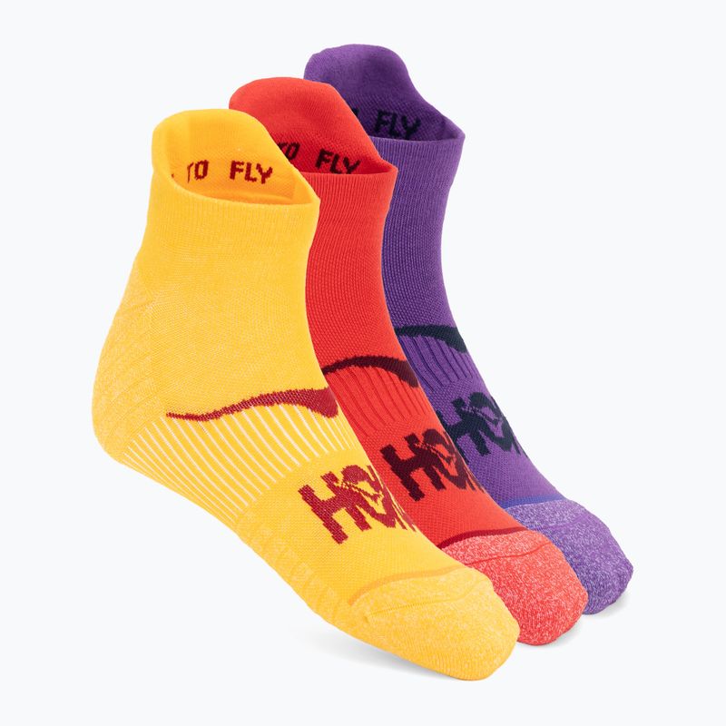 Шкарпетки HOKA No-Show Run Sock 3-pack egg yolk/cerise/virtual violet