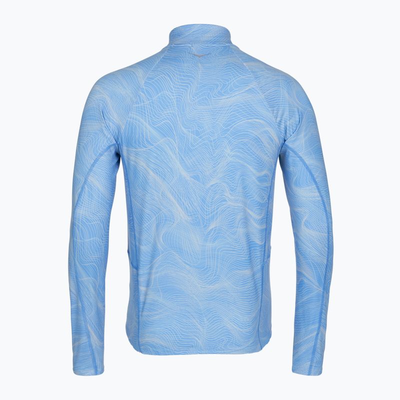 Кофта для бігу чоловіча HOKA Skyform Half Zip CLF PRT mineral blue 2