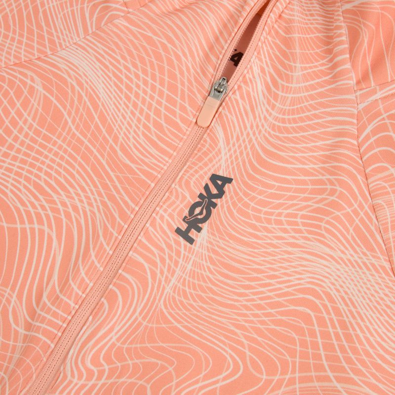 Кофта для бігу жіноча HOKA Skyform Half Zip CLF PRT sunstone print 3