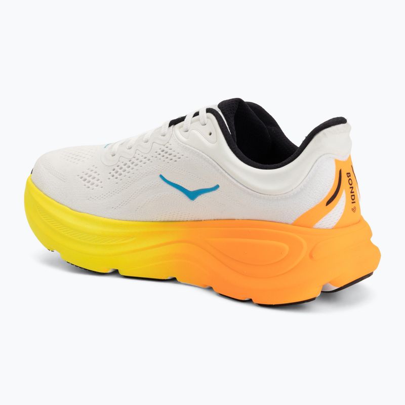 Кросівки для бігу чоловічі HOKA Bondi 9 white/neon tangerine 3