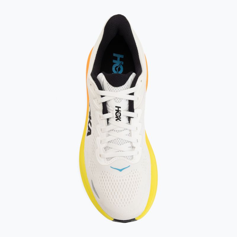 Кросівки для бігу чоловічі HOKA Bondi 9 white/neon tangerine 5