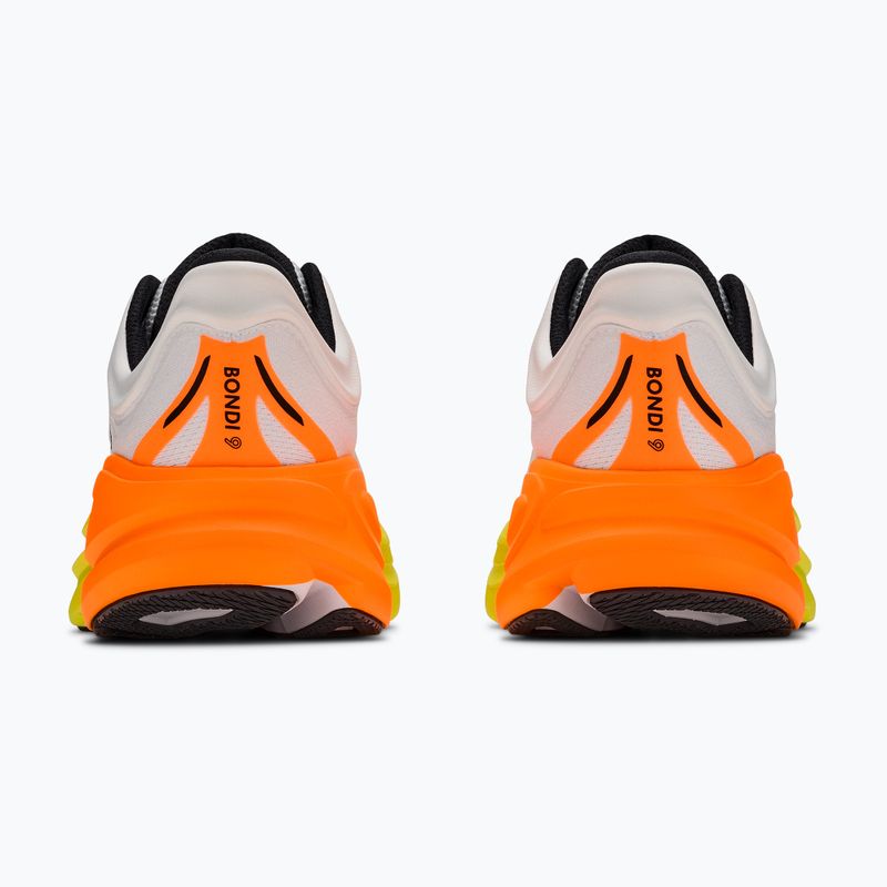 Кросівки для бігу чоловічі HOKA Bondi 9 white/neon tangerine 4