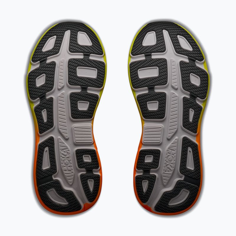 Кросівки для бігу чоловічі HOKA Bondi 9 white/neon tangerine 6