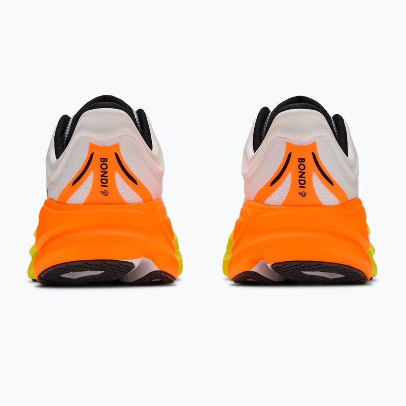Кросівки для бігу чоловічі HOKA Bondi 9 Wide white/neon tangerine 4