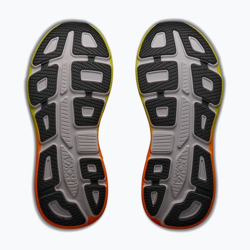 Кросівки для бігу чоловічі HOKA Bondi 9 Wide white/neon tangerine 6