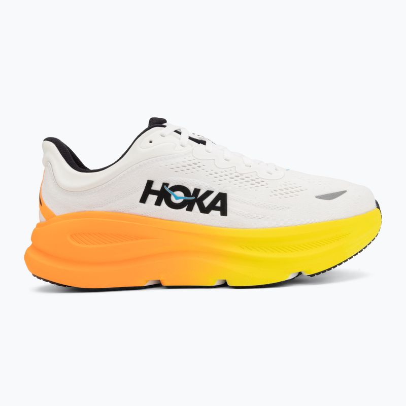 Кросівки для бігу чоловічі HOKA Bondi 9 Wide white/neon tangerine 2