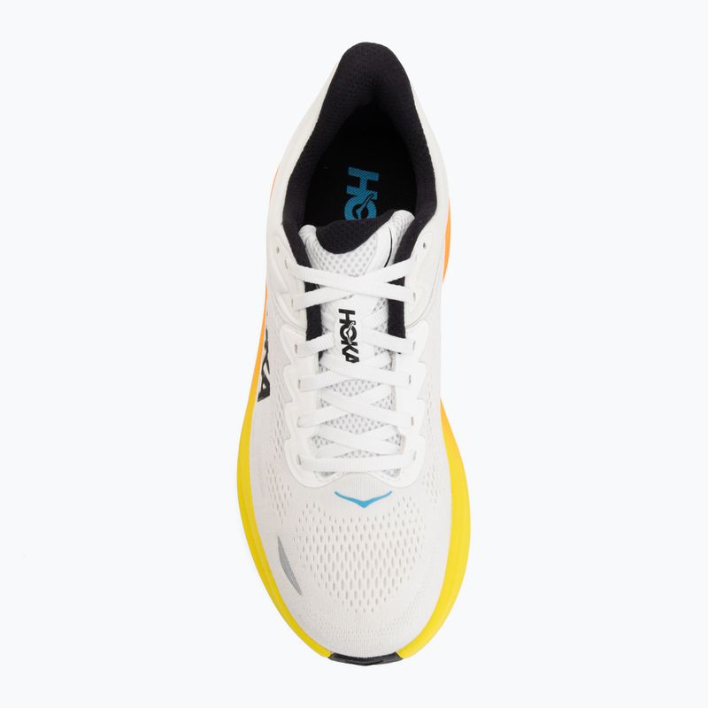 Кросівки для бігу чоловічі HOKA Bondi 9 Wide white/neon tangerine 5
